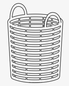Laundry Basket Coloring Page - Circle, HD Png Download, Transparent PNG