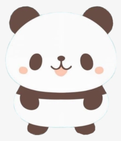 #cute #panda #cartoon #kwaii #draw #drawing #art #black - Cute Panda Cartoon Drawing, HD Png Download, Transparent PNG