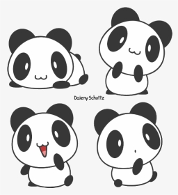 Little Panda By Daieny - Panda Cartoon Drawing Easy, HD Png Download ,  Transparent Png Image - PNGitem
