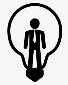 Businessman Standing Inside A Light Bulb - Lightbulb Dollar Icon, HD Png Download, Transparent PNG