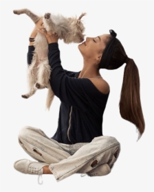 Ariana Grande Cuddling With A Cat Png Image - Sitting, Transparent Png, Transparent PNG