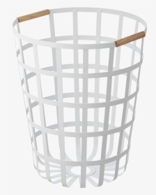 Yamazaki S Round White Laundry Basket With Wooden Handles - Round Laundry Basket Nz, HD Png Download, Transparent PNG