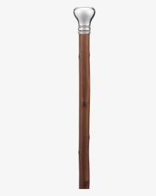 Ornamental Silverplate And Knotted Wood Walking Stick - Wood, HD Png Download, Transparent PNG
