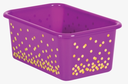 Purple Confetti Small Plastic Storage Bin - Plastic, HD Png Download, Transparent PNG