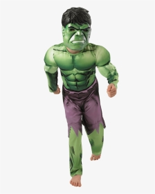 Child Avengers Deluxe Hulk Costume - Fancy Dress For Kids Hulk, HD Png Download, Transparent PNG
