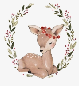 #bambi #cervatillo #ciervo #pngstickers #png #watercolor - Woodland Invitation Template Free, Transparent Png, Transparent PNG