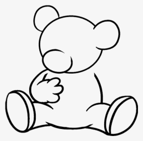 Grizzly Bear Drawing Standing - Teddy Bear Png Draw, Transparent Png, Transparent PNG