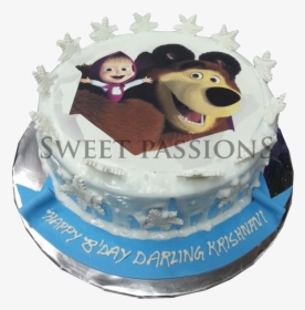 Masha Bear Photo - Cake Design Masha And The Bear Cake, HD Png Download, Transparent PNG