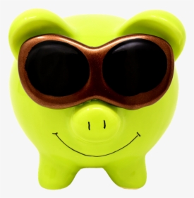 Piggy Bank, Sunglasses, Cool, Figure, Save, Ceramic - Cool Piggy, HD Png Download, Transparent PNG