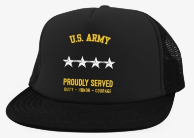 S Army 0-10 Gen General 4 Star Officer Rank District - Baseball Cap, HD Png Download, Transparent PNG