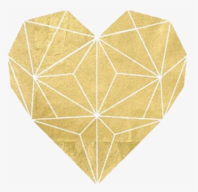 Golden Geometric Heart, HD Png Download, Transparent PNG