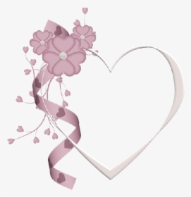#pink #hearts #heart #love #lace #flower - Transparent Love Picture Frames, HD Png Download, Transparent PNG