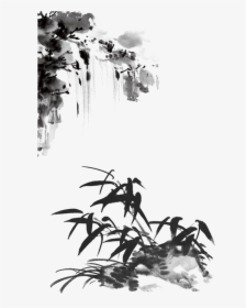 Chinese Drawing Tree - Modern Japanese Ink Painting, HD Png Download, Transparent PNG