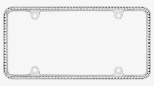 Thin White Diamonds On Chrome License Plate Frame - Tool, HD Png Download, Transparent PNG