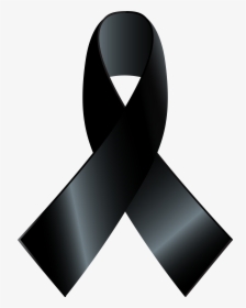 Black Awareness Ribbon Png Clip Art Black Awareness- - Transparent Black Ribbon Png, Png Download, Transparent PNG