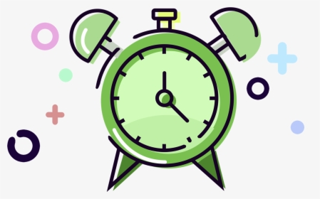 Mbe Daily Necessities Green Alarm Clock Png And Psd - Time Icon Black And White, Transparent Png, Transparent PNG