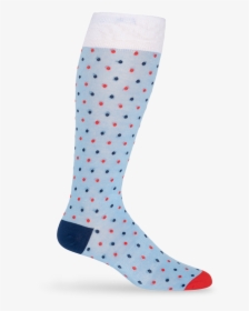 Powder Blue Dot Socks - Sock, HD Png Download, Transparent PNG