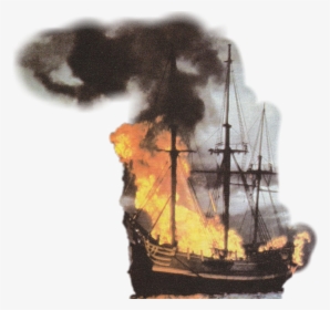 #barco #pirata #fuego - Barcos En Fuego, HD Png Download, Transparent PNG