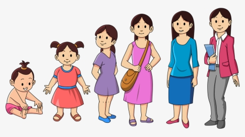 Niñas, Mujeres, Damas, Mujer, Dama, La Moda, Joven - 50 Year Old Woman Cartoon, HD Png Download, Transparent PNG