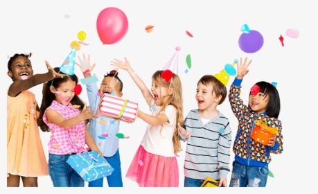 A Group Of Kids Excited About A Birthday - Kids Party, HD Png Download, Transparent PNG