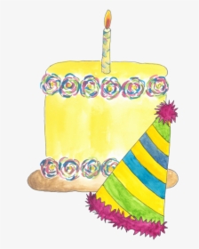 Image Of Cake And Hat - Child Art, HD Png Download, Transparent PNG