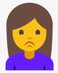 File - Emoji U1f64e - Svg - Emoji Levantando La Mano, HD Png Download, Transparent PNG