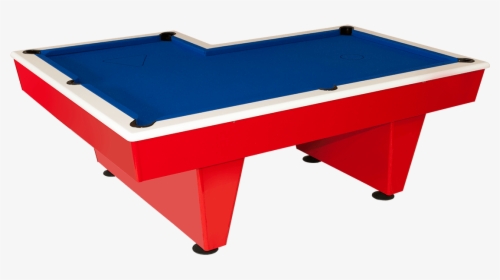 L-shaped Pool Table With Blue Cloth And Custom Duco - L Pool Table, HD Png Download, Transparent PNG