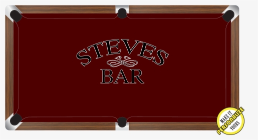 Standard Bar Pub Custom Made Printed Pool Snooker Billiard - Billiard Table, HD Png Download, Transparent PNG