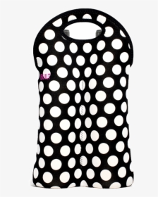 Built Ny 2 Bottle Tote Black & White Dots - Polka Dot Beach Towel, HD Png Download, Transparent PNG