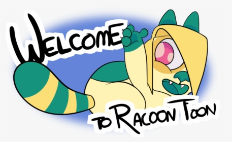Racoon Toon Welcome Banner , Png Download, Transparent Png, Transparent PNG