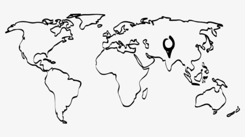 World Map Outline , Png Download - Outline World Map Tattoo, Transparent Png, Transparent PNG