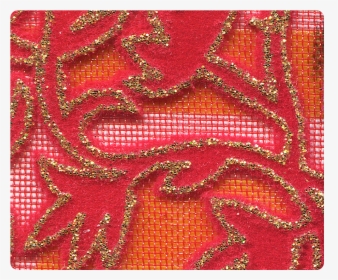 143 Gold Leaf Velvet Red Mesh -stiletto - Cross-stitch, HD Png Download, Transparent PNG