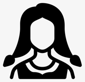 Transparent Girl Icon Png - Black And White Girl Icons, Png Download, Transparent PNG