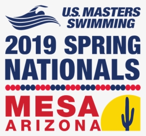 Usms 2019 Spring Nationals Mesa Arizona Color Logo - Nationals Swimming Logo 2019, HD Png Download, Transparent PNG