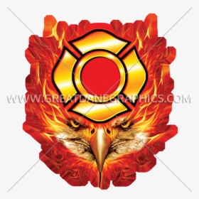 Flaming Maltese Cross Freeuse - Transparent Eagle Fire Logo, HD Png Download, Transparent PNG