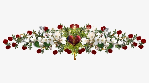 Floral Clipart & Ndash Beautiful Flower Garland - Lineas Decorativas De Flores Png, Transparent Png, Transparent PNG