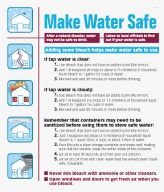 Purifying Your Water With Bleach - Make Water Safe For Drinking, HD Png Download, Transparent PNG