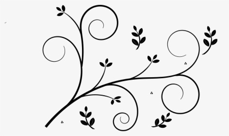 Lineas Decorativas Para Tarjetas - Black Floral Design Png, Transparent Png, Transparent PNG