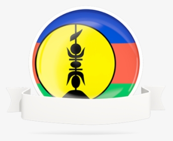 Flag With Empty Ribbon - New Caledonia Flag, HD Png Download, Transparent PNG