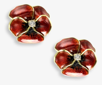 Nicole Barr Designs 18 Karat Gold Stud Earrings Pansy - Earrings, HD Png Download, Transparent PNG