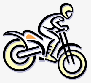 Vector Illustration Of Motocross Off-road Motorcyclist, HD Png Download, Transparent PNG