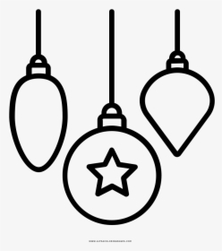 Christmas Ornaments Coloring Page - Bauble Icon, HD Png Download, Transparent PNG