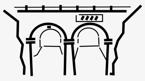 Vector Illustration Of Tunnel For Vehicular Road Traffic, HD Png Download, Transparent PNG