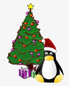 Natal Tux Svg Clip Arts - Christmas Tree Animated Png, Transparent Png, Transparent PNG