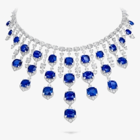 Sapphire And Diamond Necklace - Sapphire And Diamond Necklace David Morris, HD Png Download, Transparent PNG