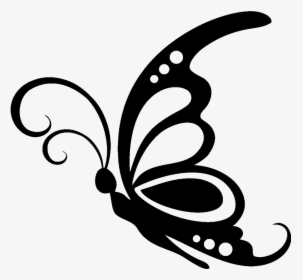 Butterfly Clip Art Silhouette Image Vector Graphics - Butterfly Silhouette Clipart Black And White, HD Png Download, Transparent PNG