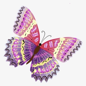 Papillon Clipart Purple Butterfly - Green Butterfly Clipart, HD Png Download, Transparent PNG