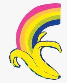 Banana On A Rainbow, HD Png Download, Transparent PNG