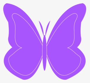 Butterfly Cliparts Purple - Purple Butterfly Clipart, HD Png Download, Transparent PNG
