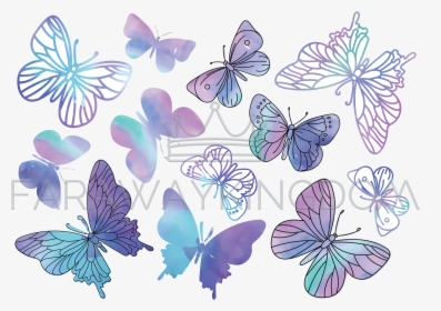 Clip Art Purple Butterfly, HD Png Download, Transparent PNG